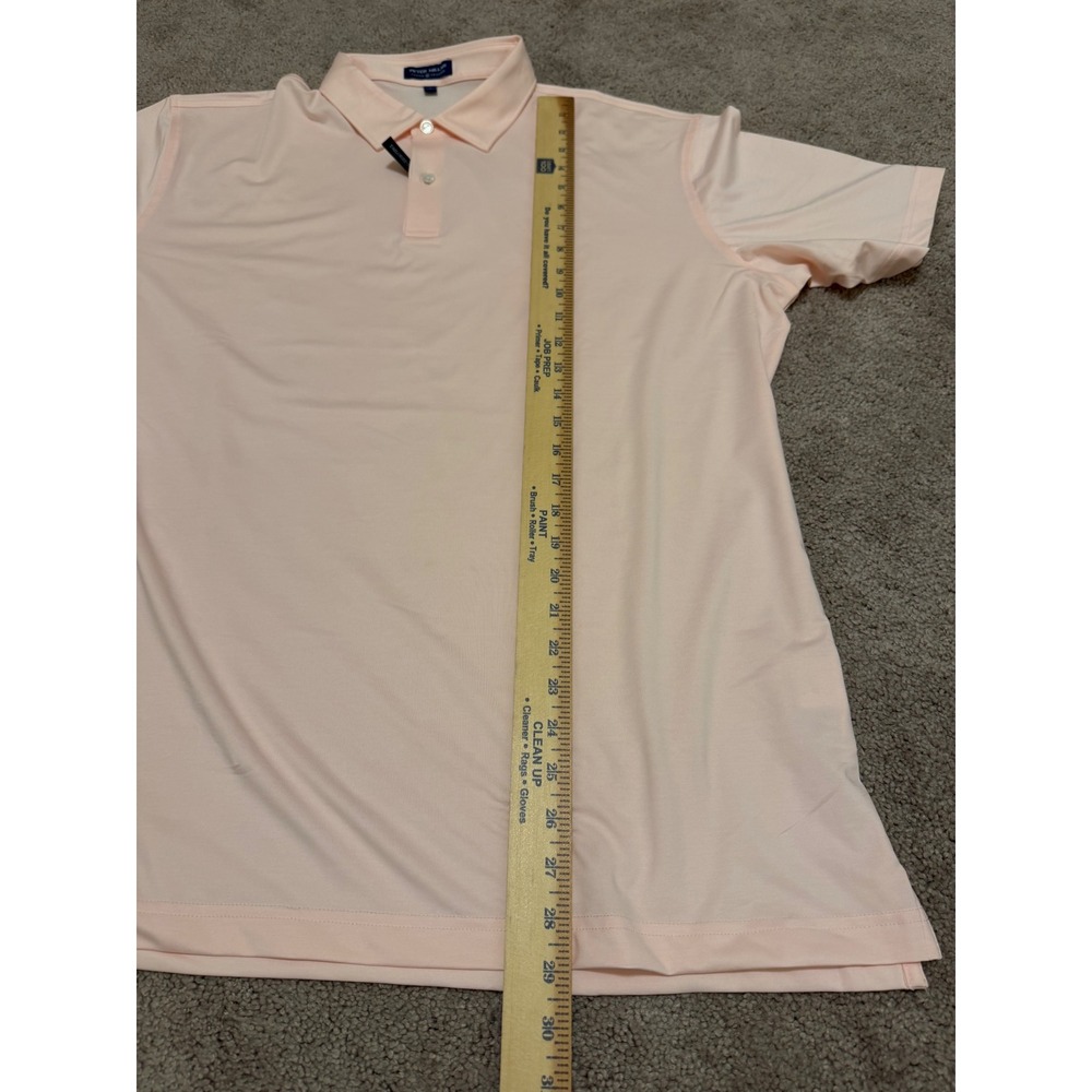 Peter Millar Crown Crafted Polo Shirt XL Mens Pink Tailored Fit MF20EK500S MROSE - Picture 8 of 9